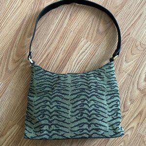 Bueno Women Shoulder Bag Green/Black Bag Hand Bag Fabric Bag